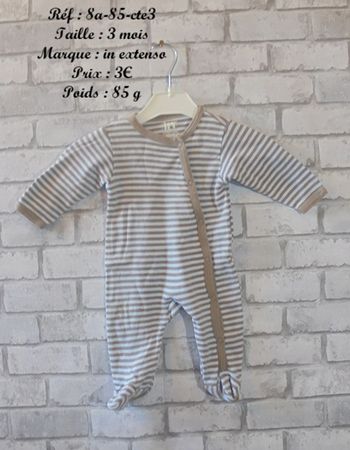 Pyjama 3 mois In extenso (8a-85-cte3)