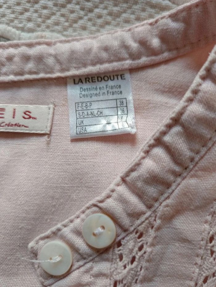 Superbe robe Edeis 100% lin t.38 dentelles - photo numéro 12