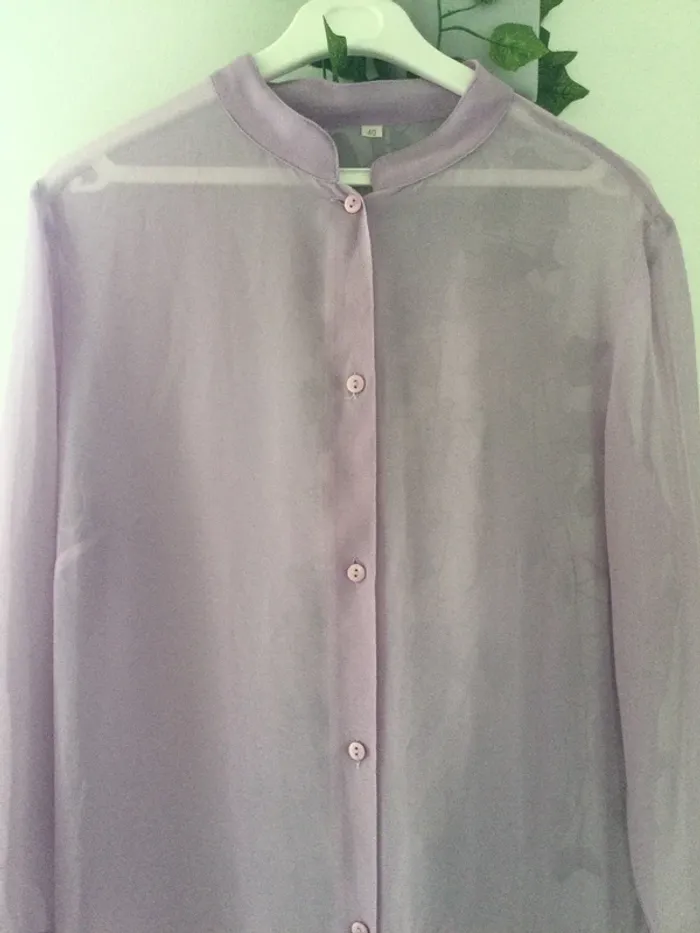 Chemisier long lilas parme T40 - photo numéro 4