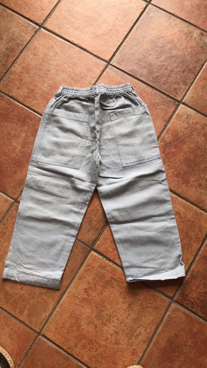 Petit boy pantalon été en lin taille 4 ans - photo numéro 5