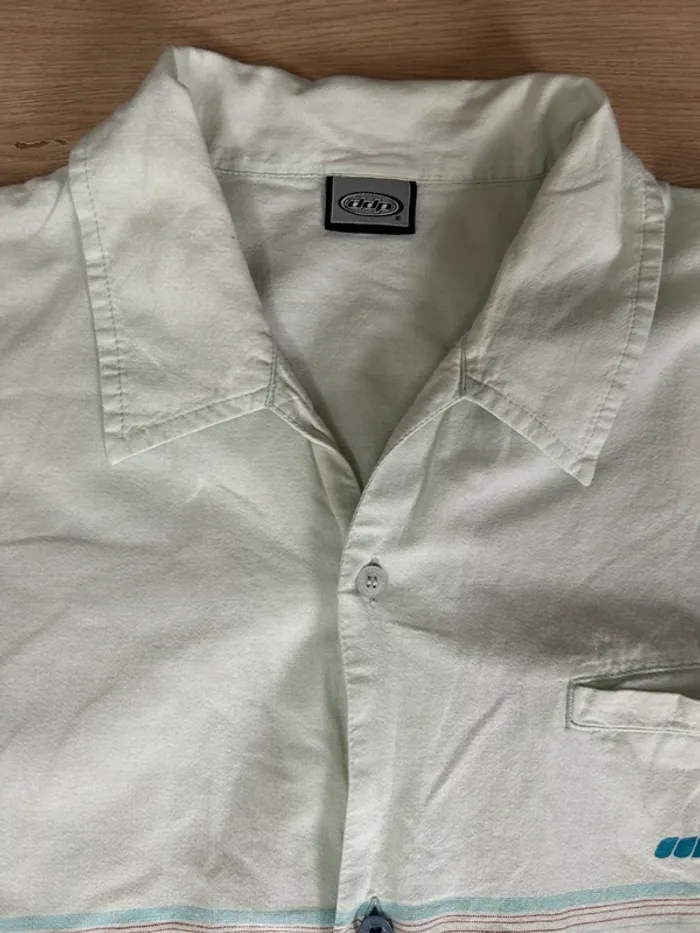 Chemise Vintage DDP Y2K menthe claire/beige taille XL tendance - photo numéro 6