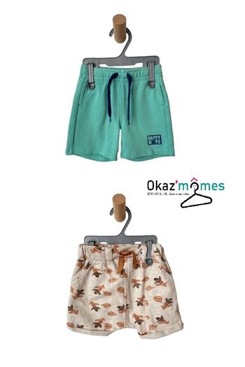 LOT de 2 shorts bébé garçon - Kiabi 9 mois