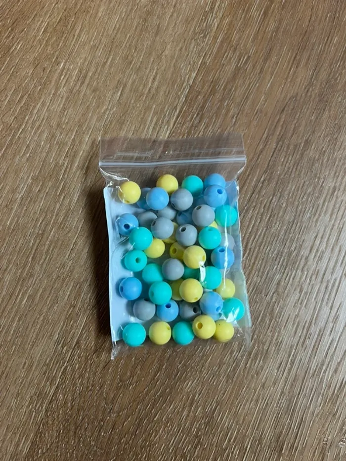 50 perles en silicones 9mm