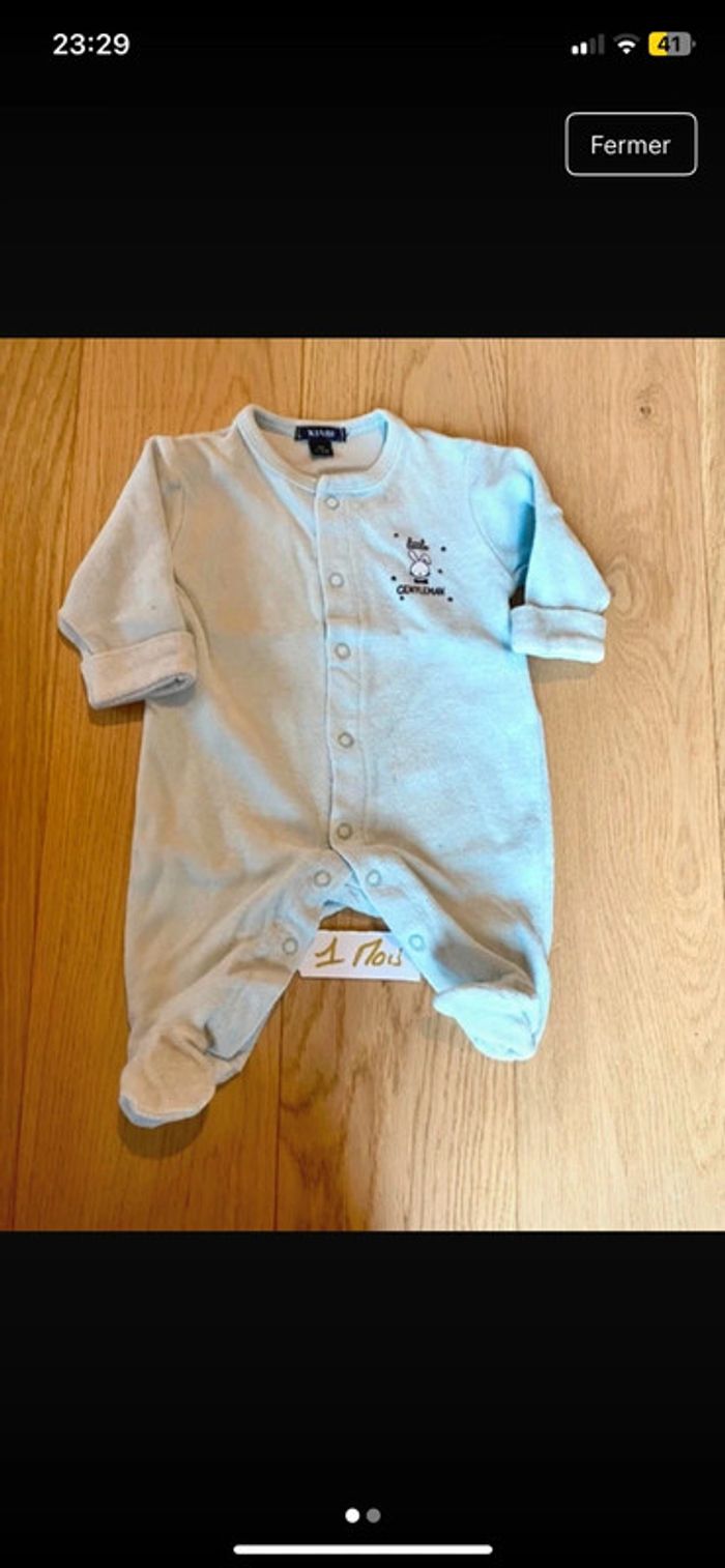 Lot de 6 Vêtements Bébé 1 mois - Pyjamas et Bodies - photo numéro 2
