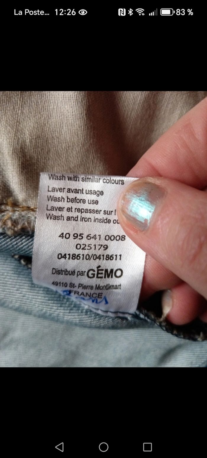 Veste jean col style mouton - photo numéro 3