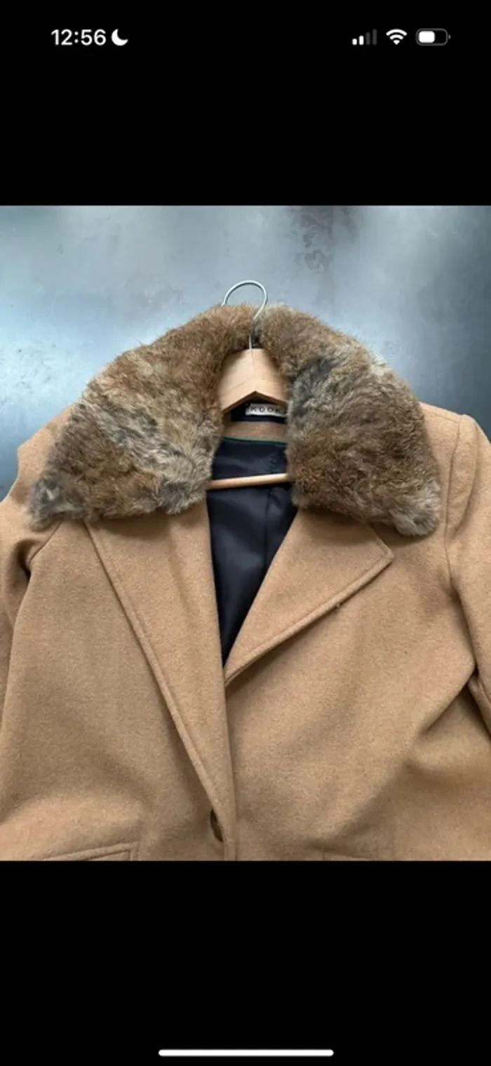 Manteau Kookaï en laine camel - photo numéro 4