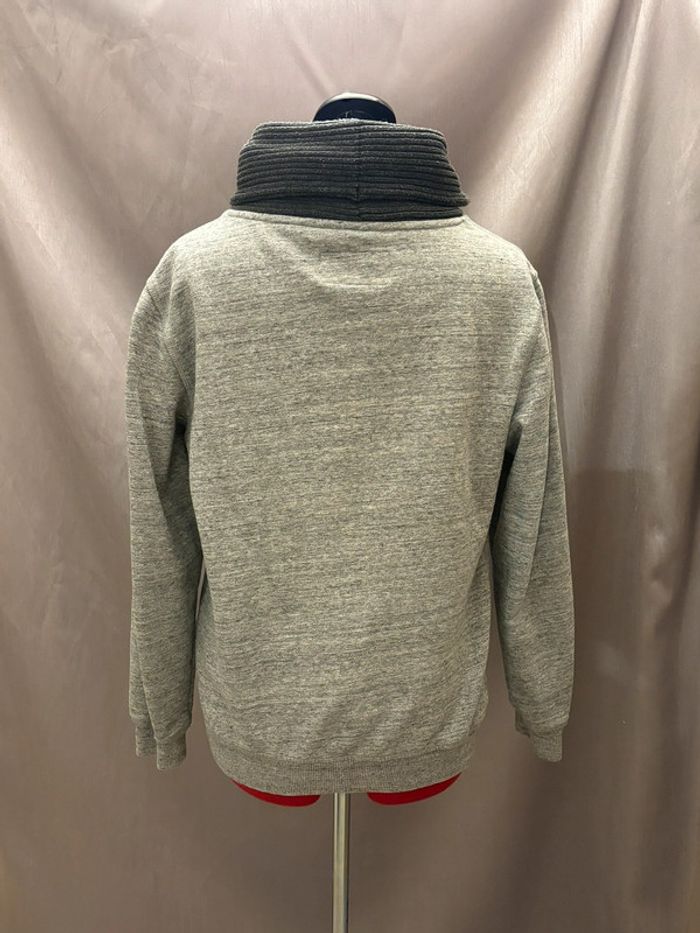 Sweat col roulé en maille côtelée gris chiné Celio - photo numéro 2