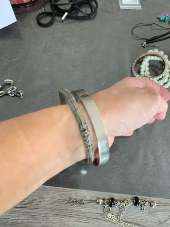 Lot de 2 bracelets rigides femme