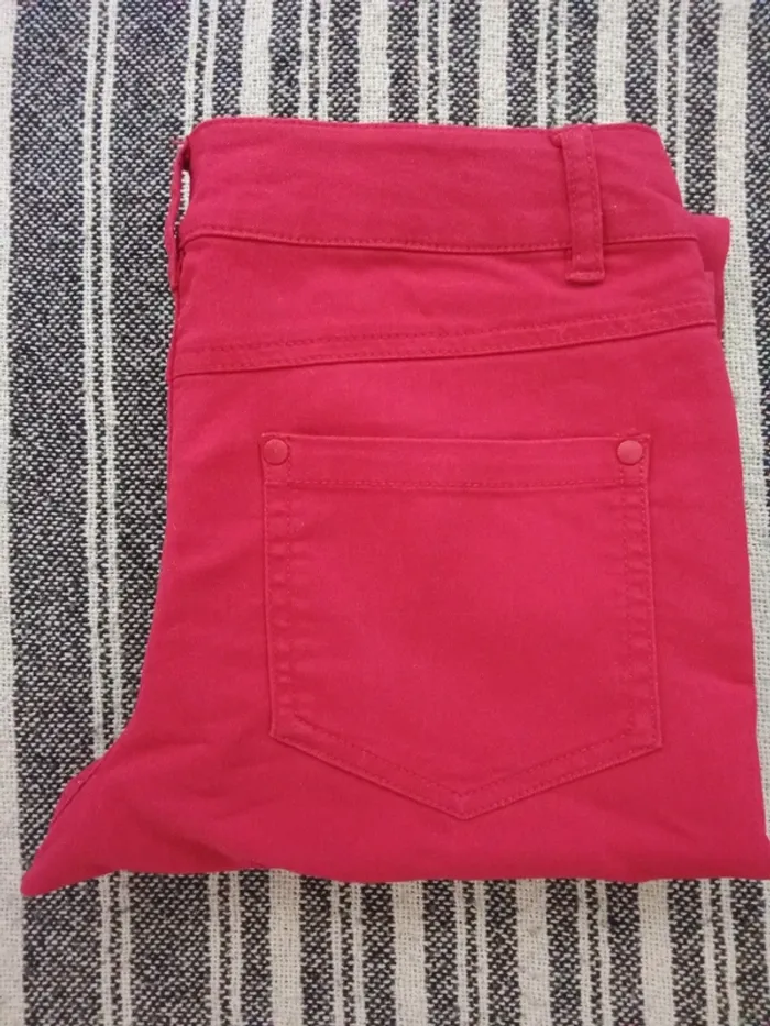Jeans rouge - BnK - Taille S - photo numéro 6