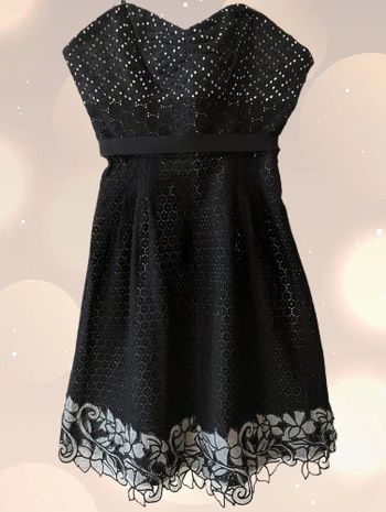 Robe bustier cocktail noire taille 34 - BCBGmaxazria