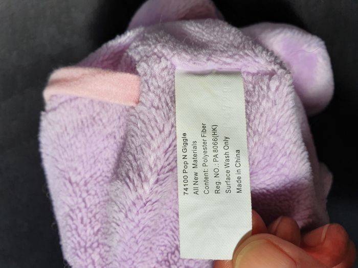 Peluche Popples sonore mauve/rose Longueur 28 cm - photo numéro 7