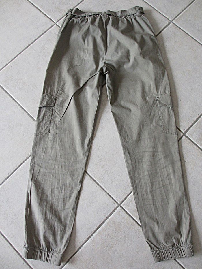 Pantalon cargo kaki fille Bonprix – 12 ans - photo numéro 4