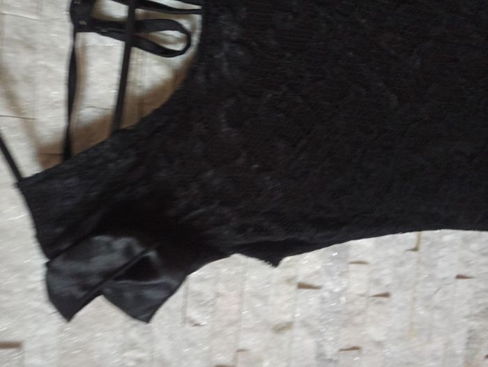 Mini Robe Dentelle Noire Dos Nu Femme Taille S - photo numéro 2