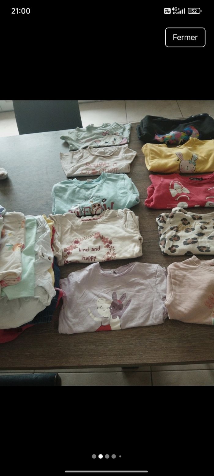 Lot vêtements bébé fille