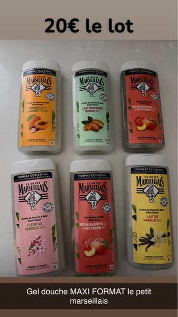 Gel douche le petit marseillais maxi 