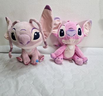 Lot de 2 peluches  , Stitch  , Angel  , officiel  , musical