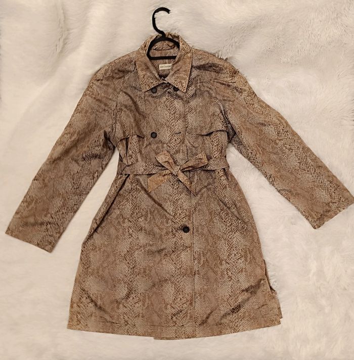 Trench / Caban imprimé python Y2K T. 1 Julie Guerlande