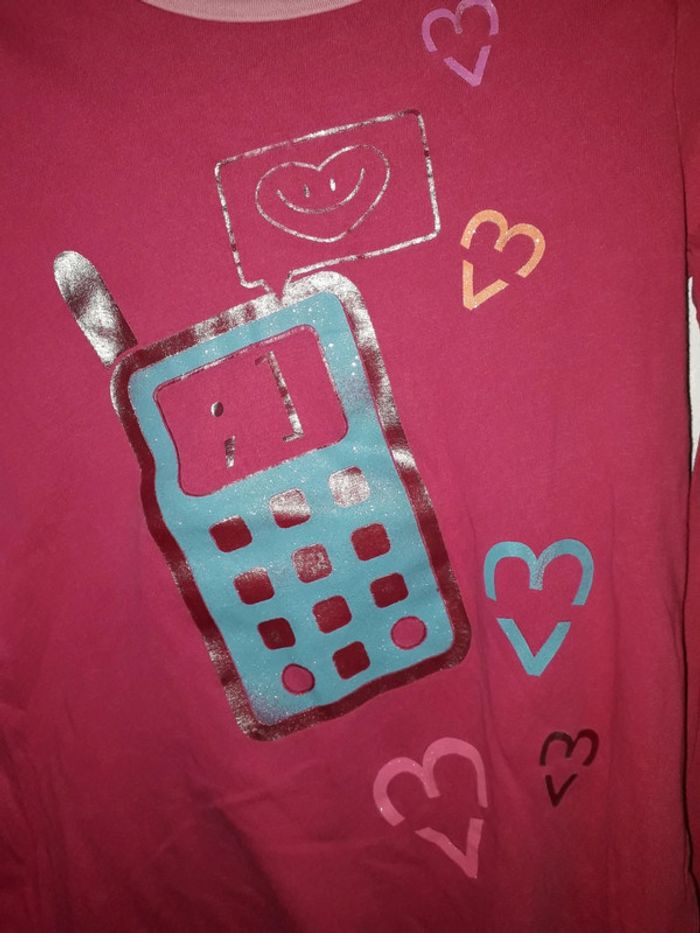 T-shirt manches longues 8/9 ans fille - photo numéro 2