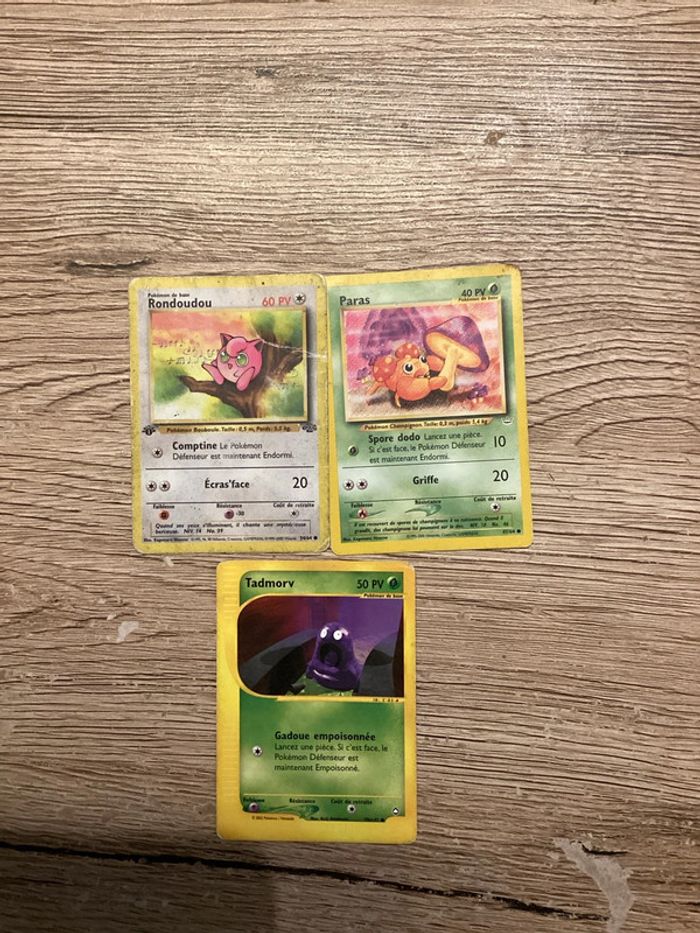 lot de 3 cartes Pokémon wizards année 2000 et 2002