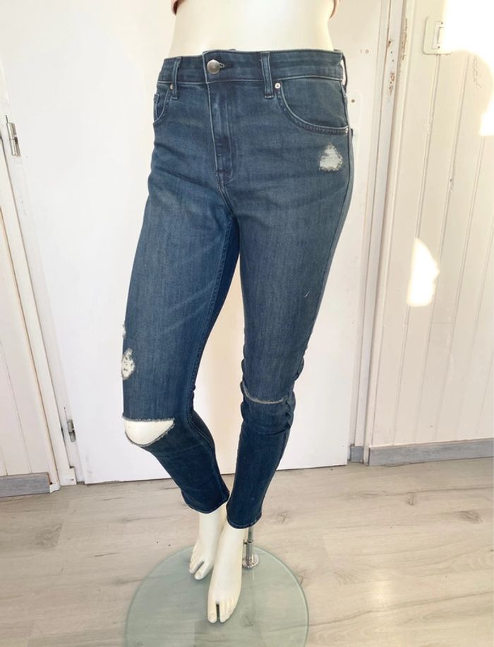 Jean skinny – H&M – effet usé, Bleu denim – Taille 38/M – Excellent état - photo numéro 5