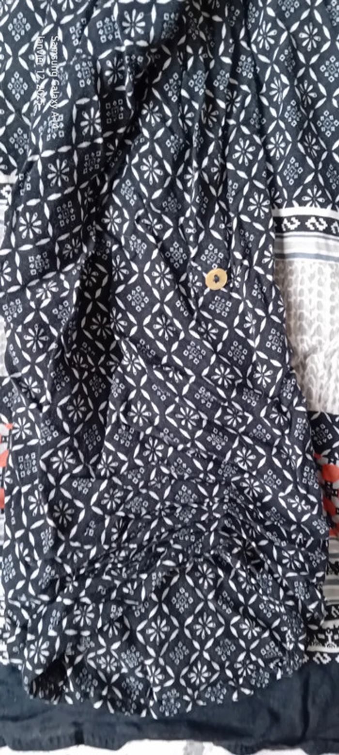 Tunique longue esprit bohème motif mosaïque bleu femme XL camaïeu - photo numéro 18