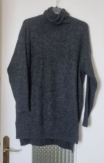 robe pull col roule h&m gris foncé taille 34 XS