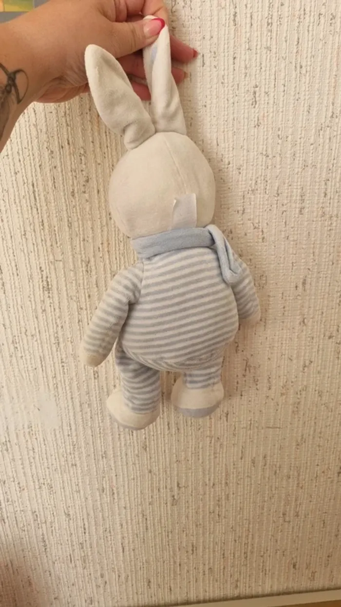 Peluche lapin bleu - photo numéro 5
