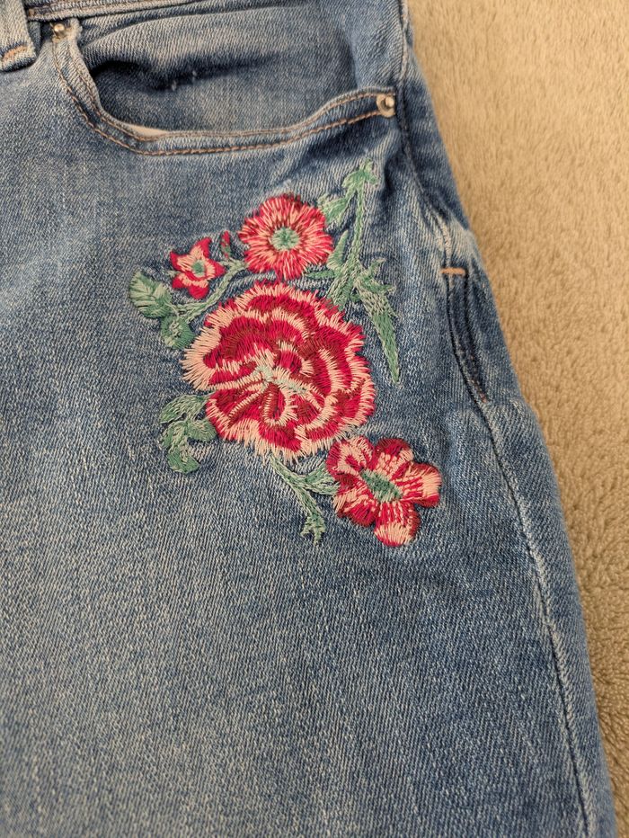 Jean Denim Springfield - Broderie Florale - photo numéro 2