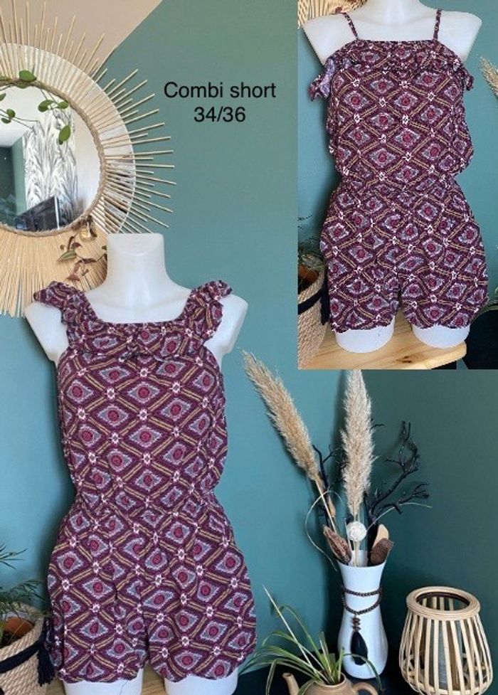 Combi-short imprimé taille 34