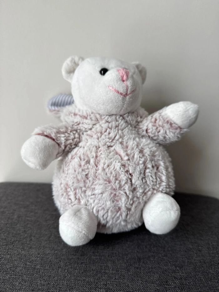 🧸 Peluche boule lapin-souris rose pale très bon état - photo numéro 7