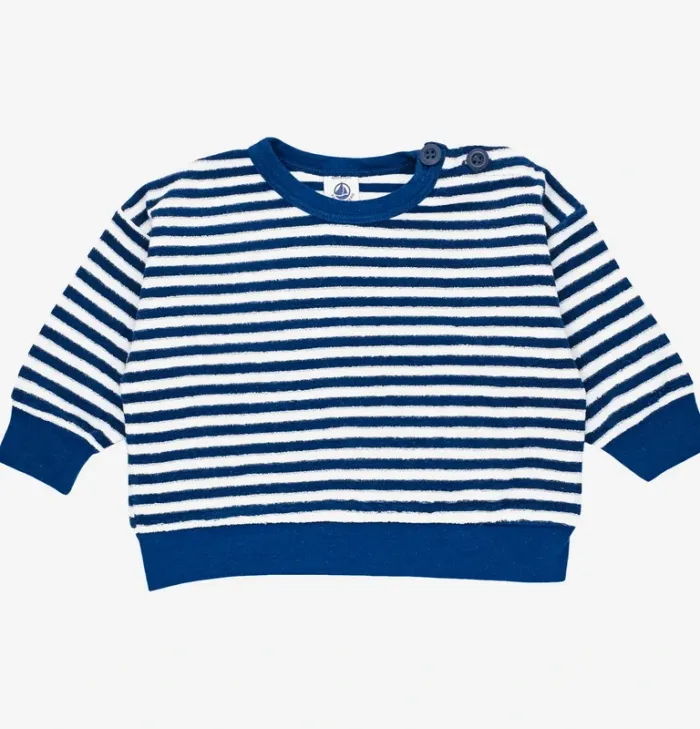 Pull 6 mois en matière éponge Petit Bateau