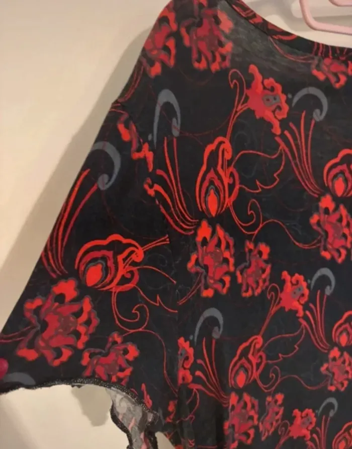 Haut noir fleuri Gémo - Taille L - photo numéro 4