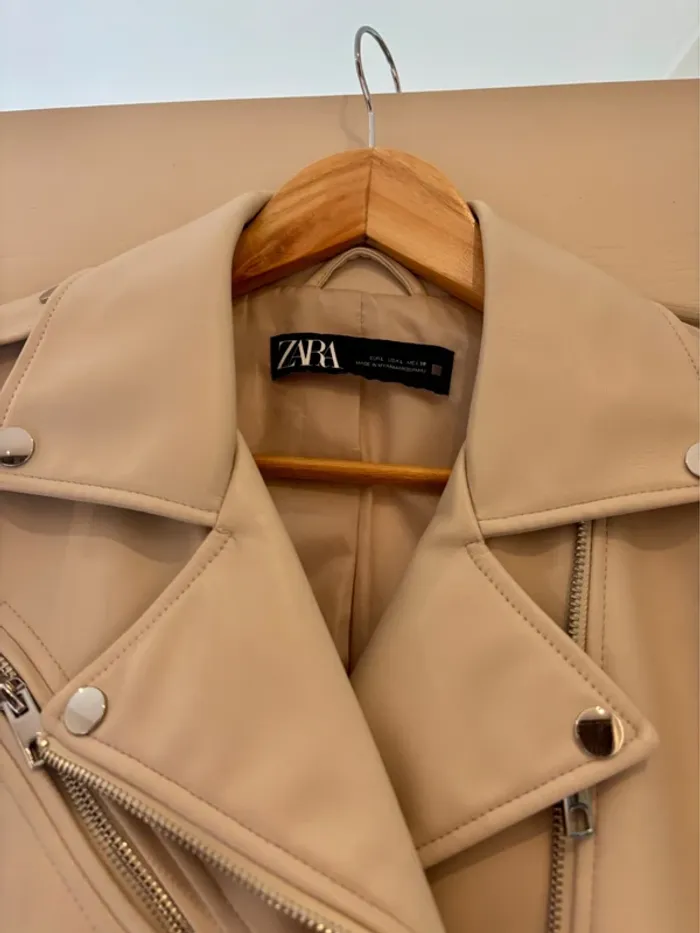 Perfecto beige Zara taille L - photo numéro 5