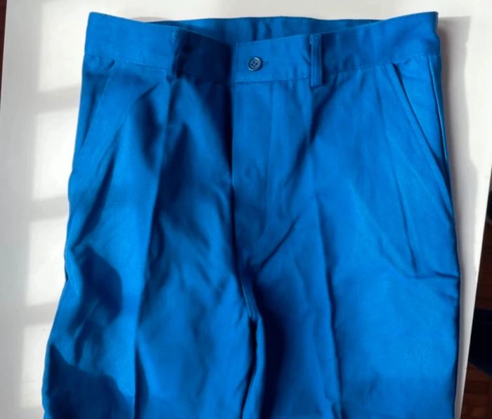 Pantalon bleu de travail neuf taille S Sanfor 100% coton - photo numéro 3