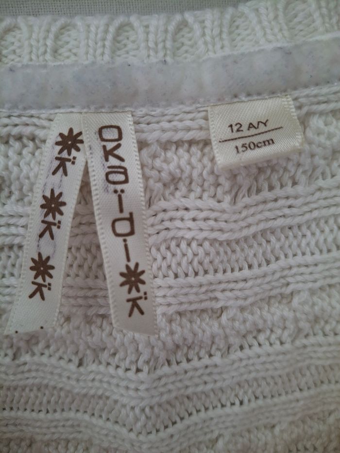 Veste blanche un bouton croptop 12 ans Okaïdi - photo numéro 4