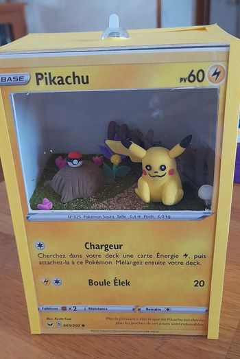 Carte 3D pokemon pikachu