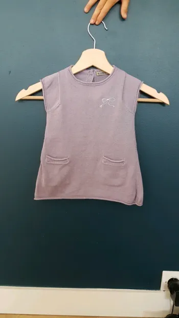 Tunique mauve matière pull