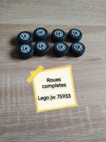 Lot 8 roues completes lego jw 75933