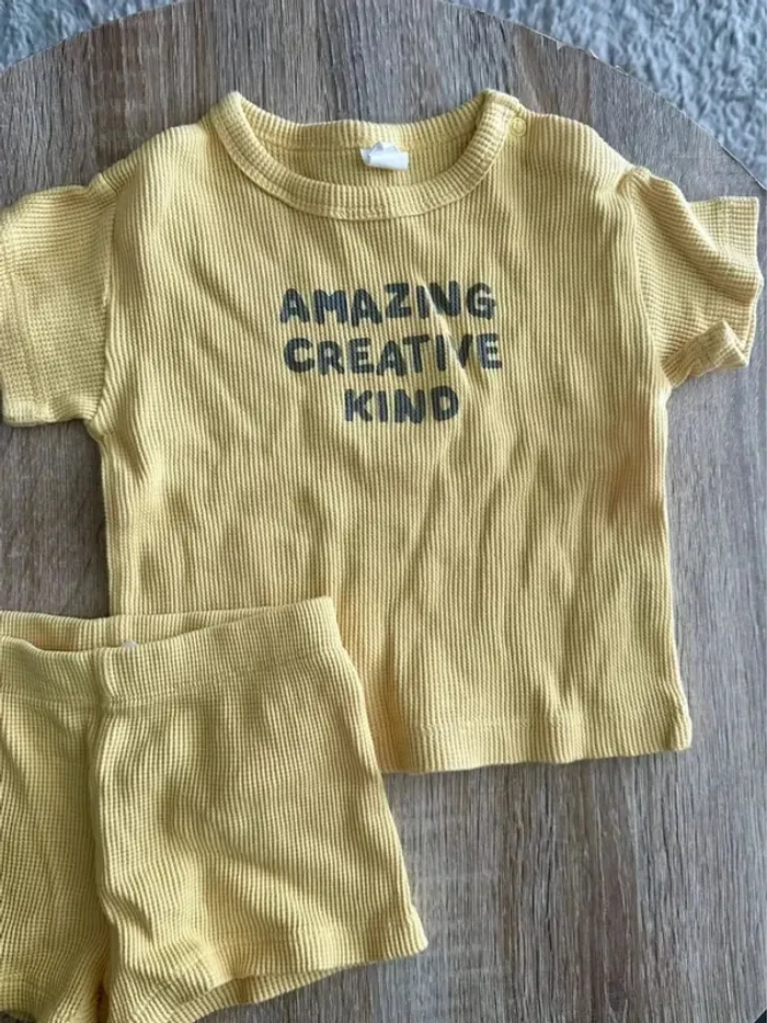 Ensemble été garçon 6/9 mois 74 cm - photo numéro 3