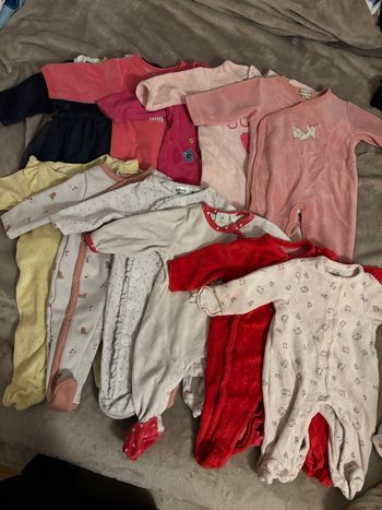 Pyjama en velours 1 mois