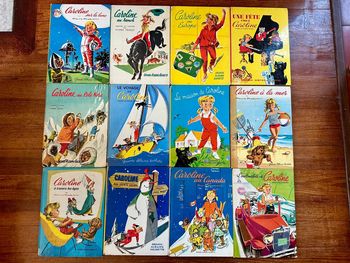 Pierre Probst BE - Lot de 12 Grands Albums Hachette Caroline livres anciens éditions originales