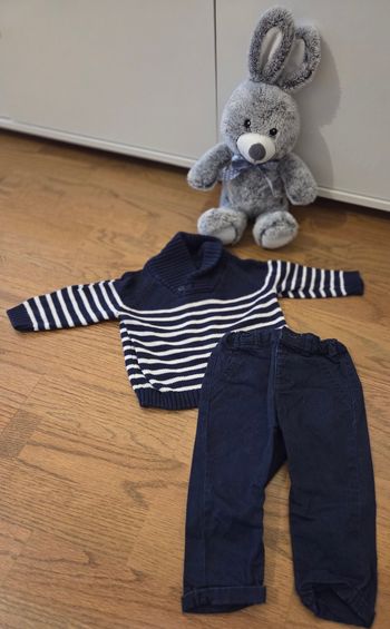 Ensemble pull pantalon garçon kiabi 6 mois