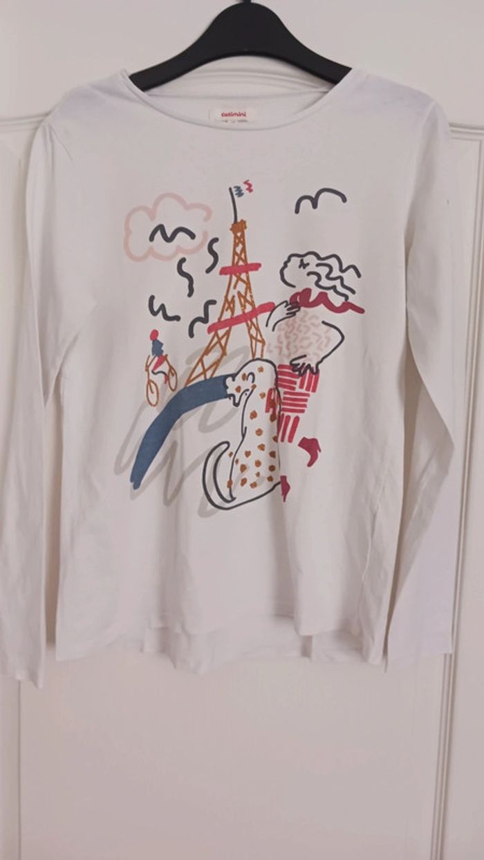 t-shirt manche longue fille taille 12 ans catimini