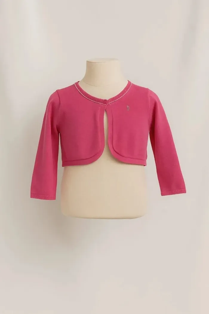 Gilet / Boléro  rose Obaïbi  Taille  12  mois - photo numéro 2