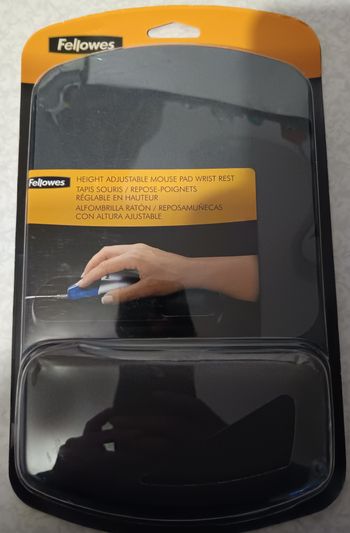 Fellowes Tapis de souris/repose poignets réglable en hauteur/Base anti dérapante