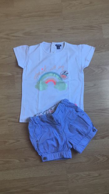 Short + tee shirt 24 mois