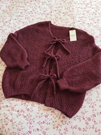 Gilet à noeuds bordeaux