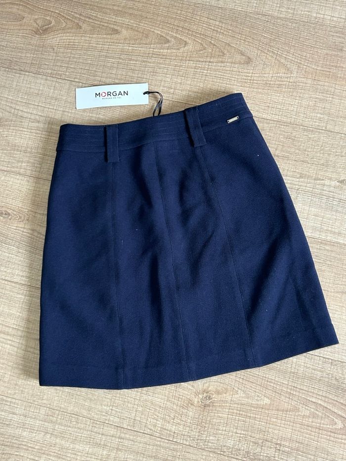 Jupe bleue marine neuve Morgan taille 34 (valeur 55€) - photo numéro 8