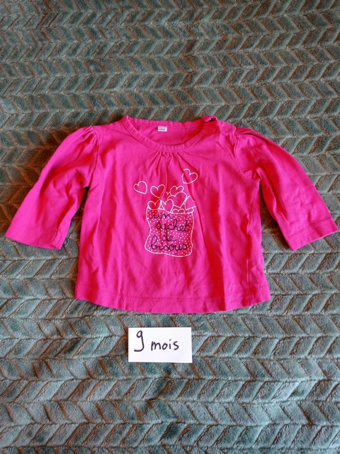 T-shirt rose 9 mois