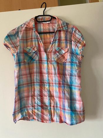 Chemise à carreaux multicolores Okay Taille 38